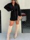 Chic Women's Solid Color Long Sleeve Shirt Suit for Effortless Elegance