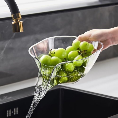 Multi-Functional Kitchen Drain Basket with Funnel - Versatile Strainer & Drainer