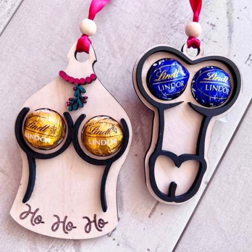Funny Couples Ornament – His and Hers Holiday Decor