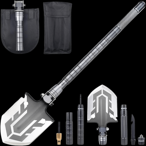 Camps Wise 23-in-1 Multi-Purpose Folding Military Shovel for Survival and Outdoor Adventures