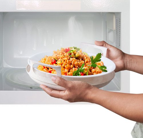 Convenient Microwave Handle Tray for Safe and Easy Access