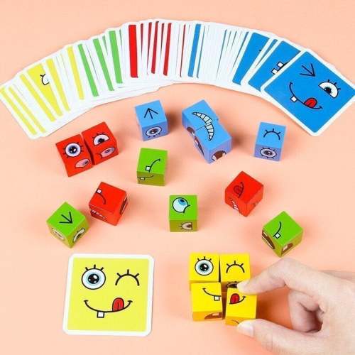 Face-Changing Magic Cube Building Blocks - Creative Playset