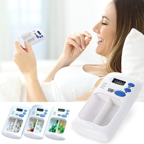 Smart Pill Organizer with 0.7-Inch LCD Display