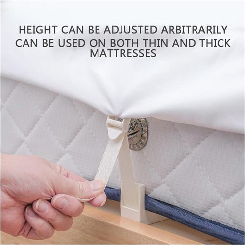 Premium Bed Sheet Gripper Clips (4 PCS) - Keep Sheets Tidy and Secure