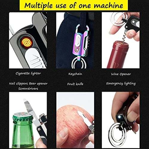 Multi-Tool Fashion Keychain Lighter - Stylish & Versatile Accessory
