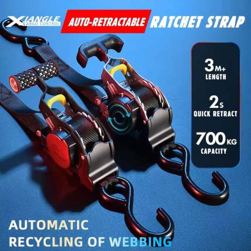 Heavy-Duty Auto Ratchet Strap for Secure Cargo Tie-Down