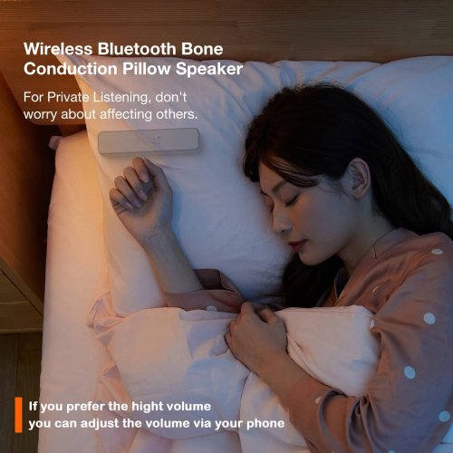 Bone Conduction Stereo Pillow Speakers - Immersive Sound for Sleep and Relaxation