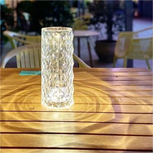 Touch Control Rose Crystal Lamp - Elegant Mood Lighting