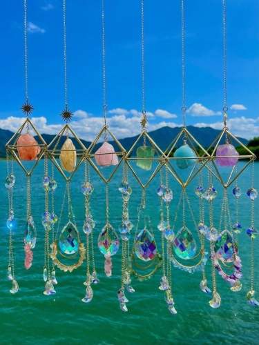 Aurora Gemstone Suncatcher - Boho Rainbow Maker Decor