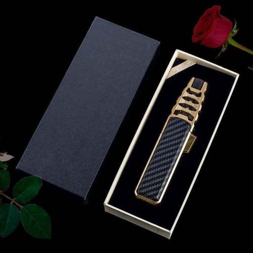 Windproof Straight Torch Blue Flame Lighter - Perfect for Outdoor Adventures