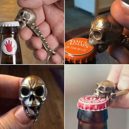 Creative Skull Head Shaped Bottle Can Opener – Unique Bar Tool