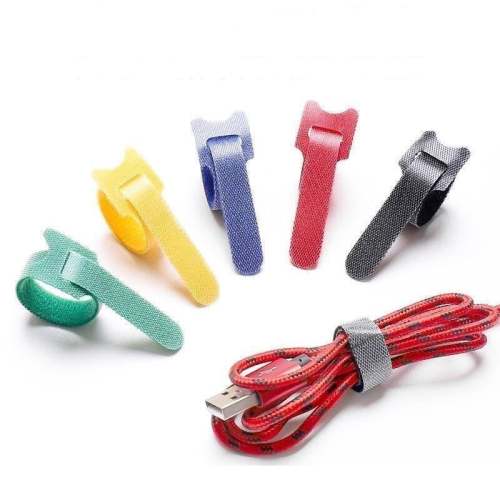 T-Type Adhesive Velcro Fastener Tape - 5 Colors for Versatile Use