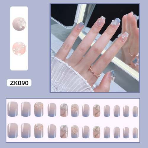 24PCS Wearable Full Cover Fake Nail Tips