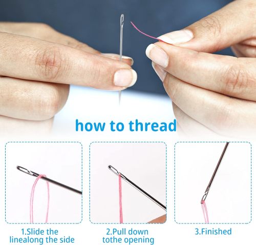 Self-Threading Needles and Wooden Needle Sets - Easy Sewing Solutions