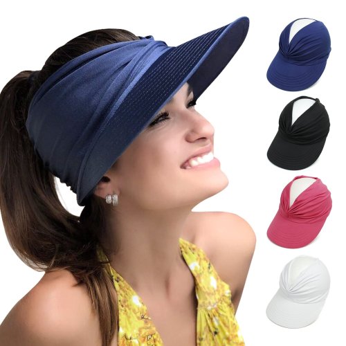 Women's Sun Visor Hat Wide Brim UV Protection