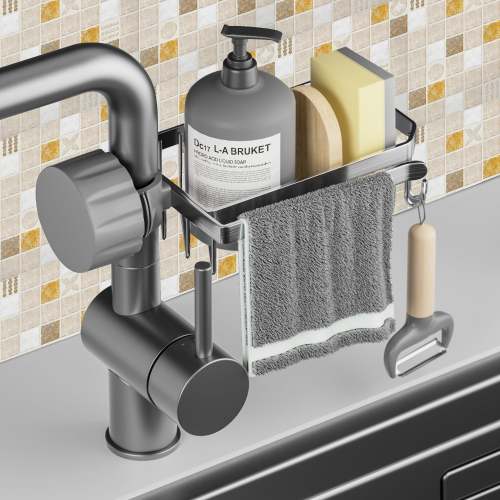 Chic Kitchen Sink Sponge Holder for Organized Cleaning