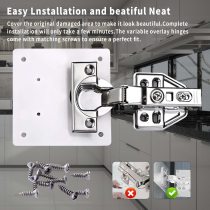 Stainless Steel Hinge Fixing Plate Bracket Kit