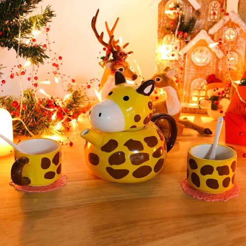 Giraffe Animal Tea Set - Adorable Tea Party Playset for Kids