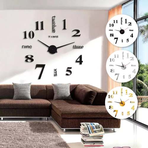 Stylish DIY Modern Punch-Free Wall Clock for Effortless Home Decor