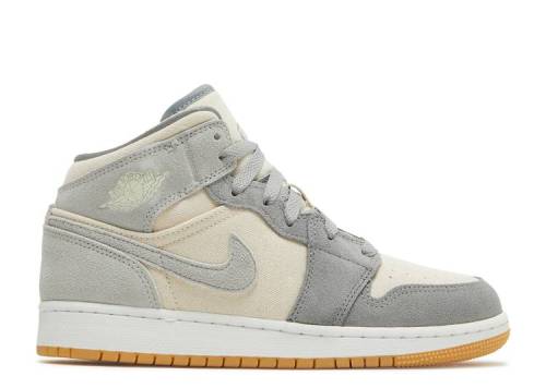 AIR JORDAN 1 MID SE GS 'COCONUT MILK PARTICLE GREY' DN4346-100