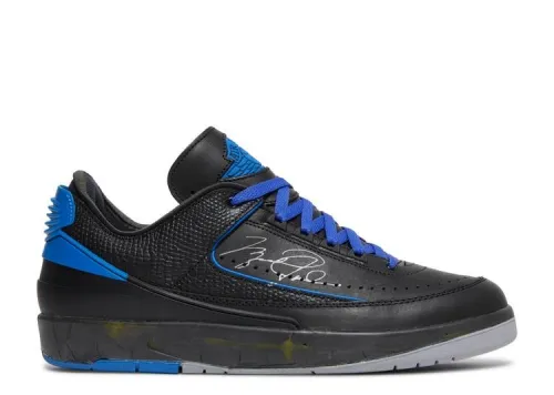 OFF-WHITE X AIR JORDAN 2 RETRO LOW SP 'BLACK VARSITY ROYAL' DJ4375-004
