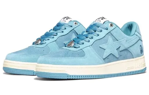 A Bathing Ape Bape Sta Blue Suede 1H70-191-004