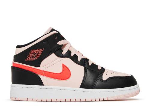 AIR JORDAN 1 MID GS 'BLACK PINK CRIMSON' 554725-604