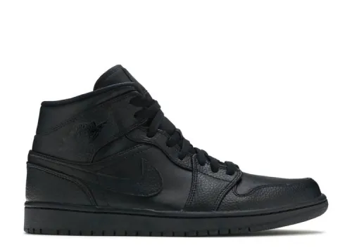 AIR JORDAN 1 MID 'TRIPLE BLACK' 554724-091