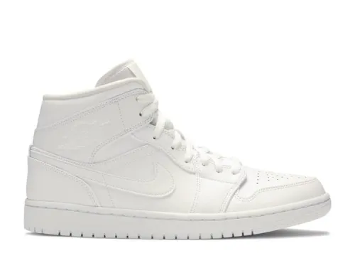 AIR JORDAN 1 MID 'TRIPLE WHITE' 554724-129