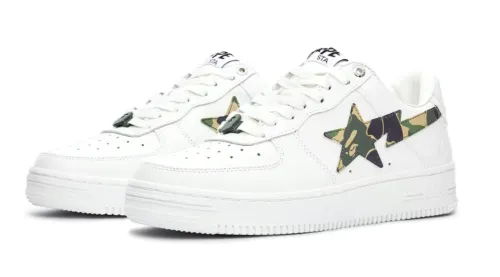 A Bathing Ape Bape Sta Low ABC Camo White Green (2022)