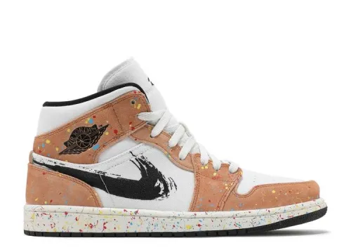 AIR JORDAN 1 MID SE 'BRUSHSTROKE PAINT SPLATTER' DA8005-100
