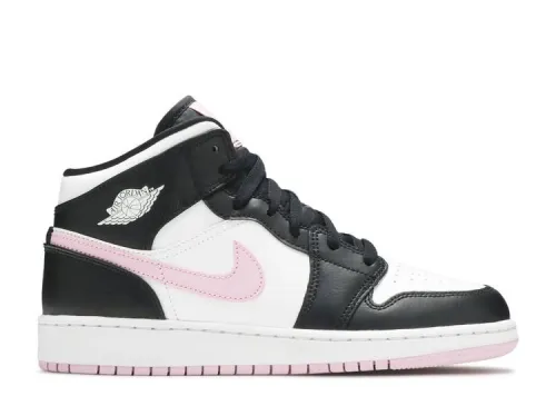 AIR JORDAN 1 MID GS 'WHITE LIGHT ARCTIC PINK' 555112-103
