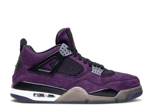 TRAVIS SCOTT X AIR JORDAN 4 RETRO 'PURPLE SUEDE - WHITE MIDSOLE' AJ4-766302