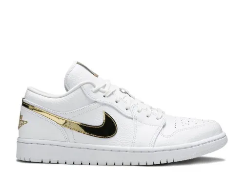 WMNS AIR JORDAN 1 RETRO LOW 'WHITE METALLIC GOLD'  CZ4776-100