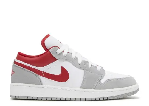 AIR JORDAN 1 LOW SE GS 'LIGHT SMOKE GREY GYM RED' DM0589-016