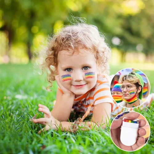 Rainbow Face & Body Paint – Vibrant, Multi-Color Paint for Creative Designs