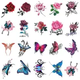 Trendy 3D Tattoo Stickers – Stylish & Dynamic Body Art for Instant Flair