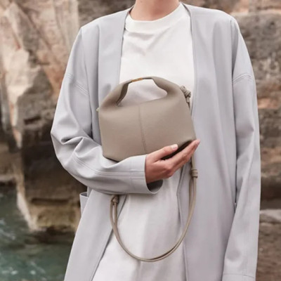 Fashion New Women Cowhide Crossbody Bag Solid Color Shoulder Bags All-Match Ladies Gold Buckle Handbags