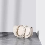 2023 New Female Fashion Single Shoulder Bag Women’s Solid Color Chain Genuine Leather Crossbody Bag