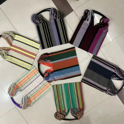Women Color Patckwork Tassels Knitted Shoulder Bag Simple Fashion Vintage Stripes Crossbody Bag 2023 New