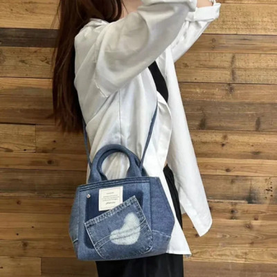 2023 New Women Fashion Soft Denim Shoulder Bag Fashion All-Match Handbags Ladies Crossbody Bag