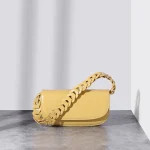 2023 New Female Fashion Single Shoulder Bag Women’s Solid Color Chain Genuine Leather Crossbody Bag