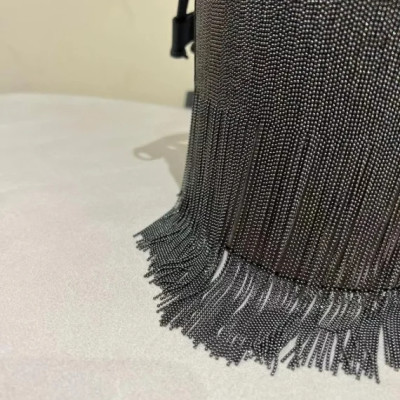 Women’s Barrel Type Beadings Tassels Bags Fashion All-Match 2023 New Ladies Lace-Up Drawstring Shoulder Handbags