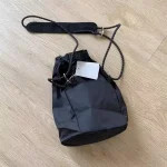 2023 New Women Fashion Bucket Bag Simple Drawstring Solid Color Messenger Bag Ladies Bag