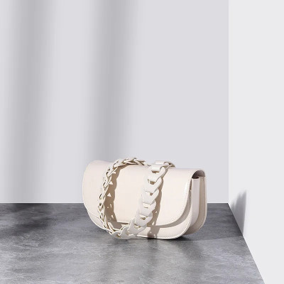 2023 New Female Fashion Single Shoulder Bag Women’s Solid Color Chain Genuine Leather Crossbody Bag