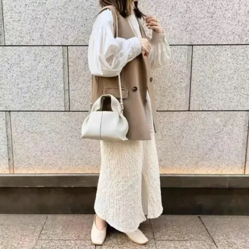 Women’s Genuine Leather Messenger Bags Female Solid Color Dumpling Handbag 2023 Fashion New All-Match Shoulder Bag