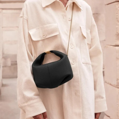 Fashion New Women Cowhide Crossbody Bag Solid Color Shoulder Bags All-Match Ladies Gold Buckle Handbags