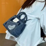 2023 New Women Fashion Soft Denim Shoulder Bag Fashion All-Match Handbags Ladies Crossbody Bag