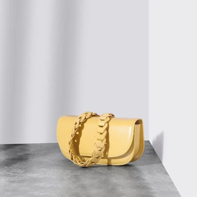 2023 New Female Fashion Single Shoulder Bag Women’s Solid Color Chain Genuine Leather Crossbody Bag