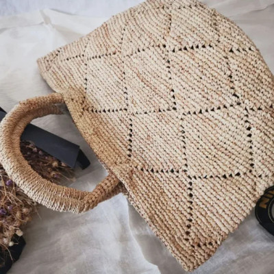 2023 New Women Lafite Grass Hollow Out Woven Bag All-Match Solid Color Ladies One Shoulder Handbag For Holiday